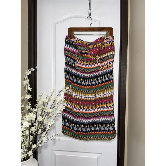 Torrid Wireless Mid‎ Strapless Dress Printed Size 2 - Picture 1 of 7